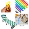 6pcs Towel Bands Silicone Rubber Towel Bands 12x0.4 inches for Beach Chair Stretchable Chair Bands Beach Towel Clips for Beach Pool & Cruise Chairs