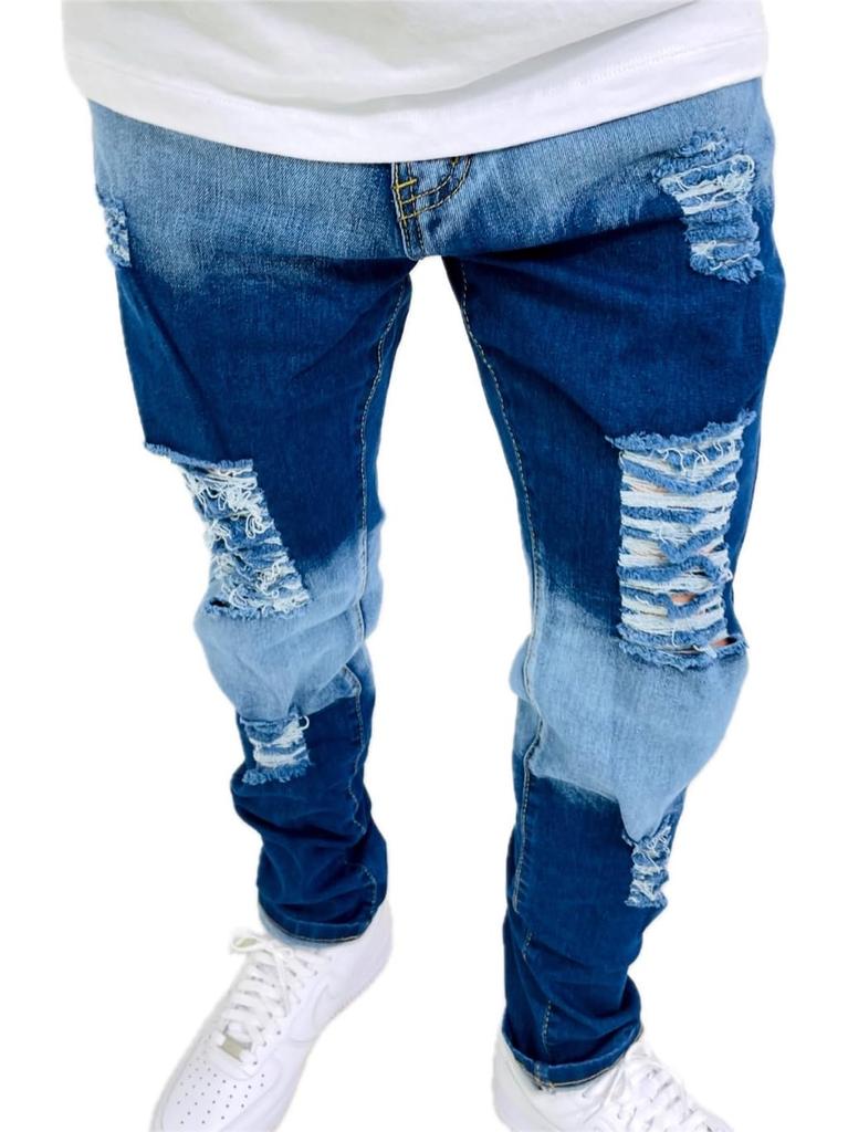 skinny distressed UK hip street sweat jogger super skinny patch JGG.Men's jeggings, pants, denim, drill, drill, sweat, hop, style, denim, pants,