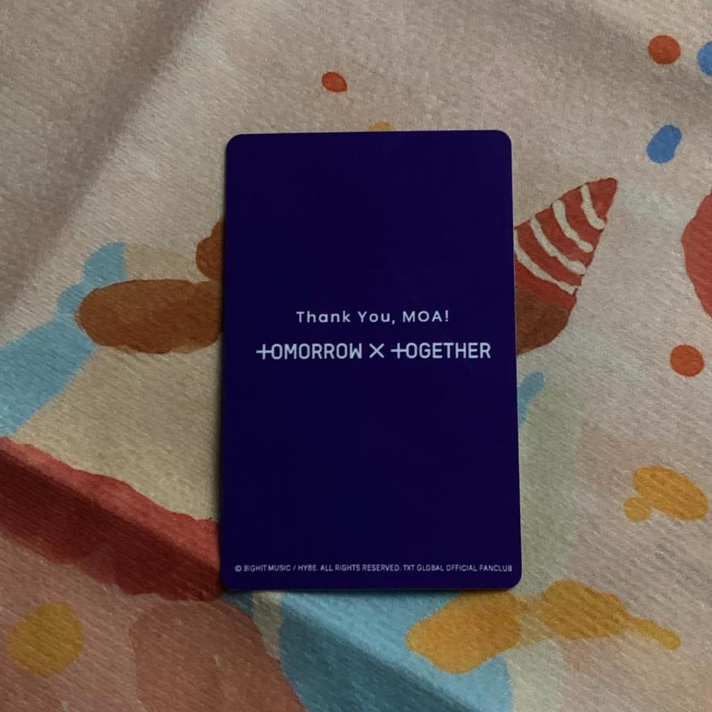 [USED] 2024 Soobin TXT Membership MOA FC Survey Trading Card