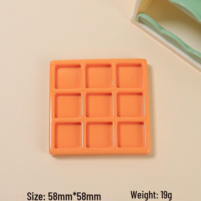 Large Multicolor Nine-Grid Plate for DIY Jewelry, Food Play & Small Accessories – Includes Cream Glue & Resin