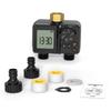 Temporizator Inteligent pentru Irigare cu 2 Zone, Controler cu Priză Dublă, Reîncărcabil prin USB, Rezistent la Apă IPX6 pentru Grădină, Filet BSP3/4
