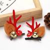 2pcs/Set Kawaii Christmas Elk Ear Hair Clip Women Girl Santa Snowman Hairpin Xmas Party Barrettes For Kids Cosplay Headwear