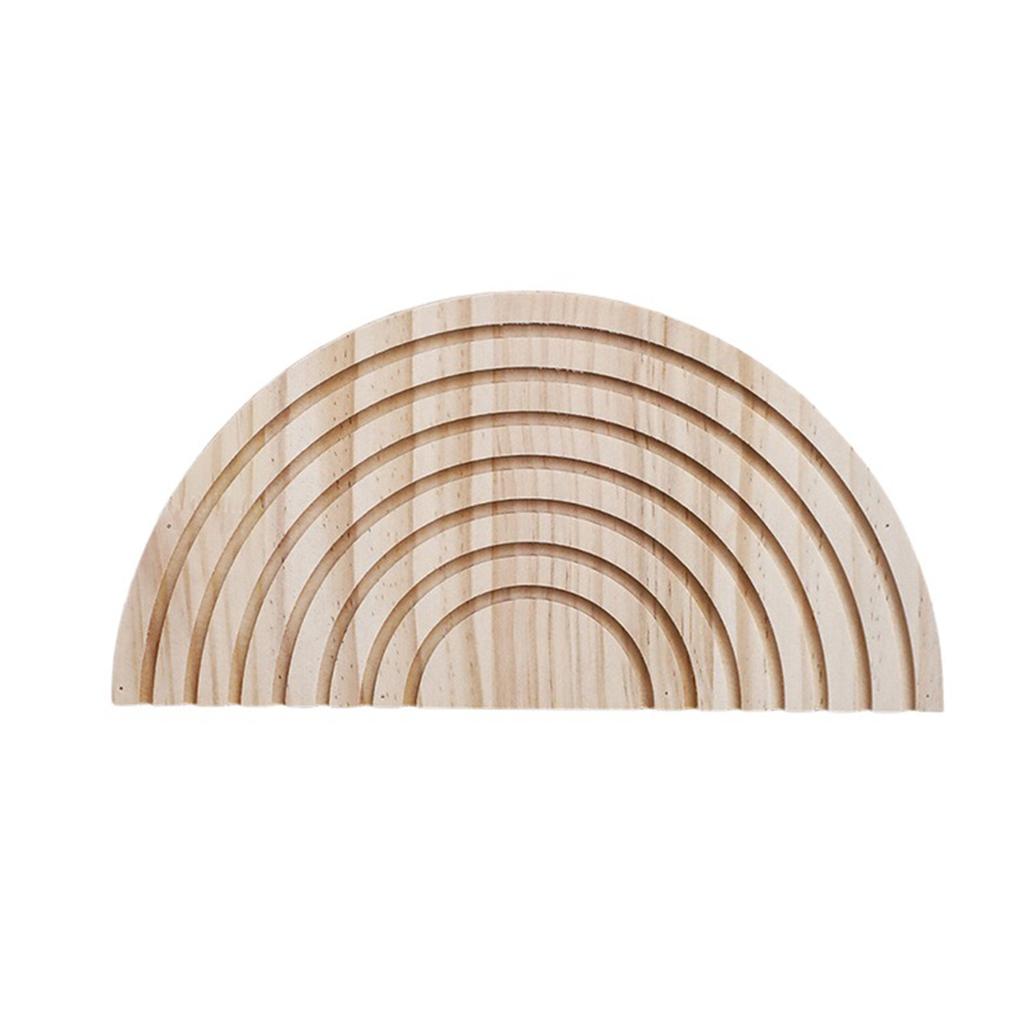 Woodens Semi Circle Wall Planter Creative Flower Arrangement Holder Home Decor