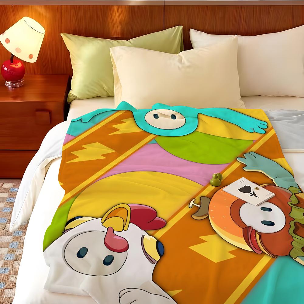 Game F-Fall G-Guys Throw Flannel Throw Blanket, Lightweight Cozy, Durable Washable cute Cool
