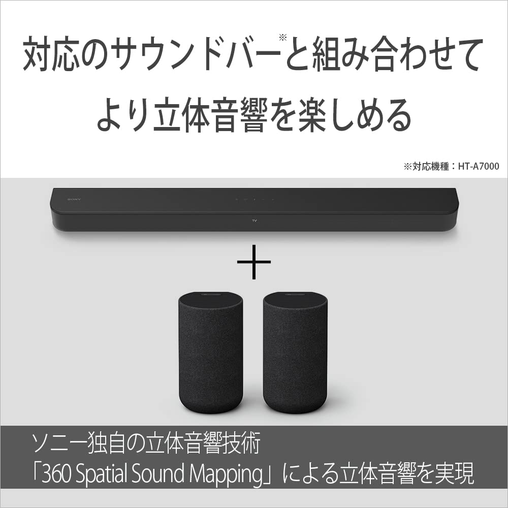 Sony Rear Soundbar A Series Compatible Black SA-RS5 Built-in Speaker, Model,