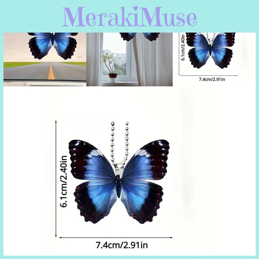 Butterfly Colorful Cartoon Acrylic Keychain And Car Decoration For Festive Celebrations