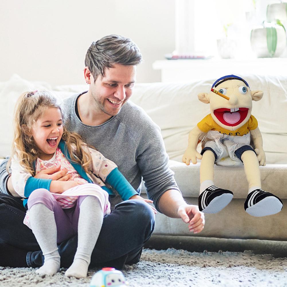 Jeffy Hand Puppet Full Body 19.69IN Stuffed Figurine Toy Soft Puppet Plush Muppet Toy Birthday Kids Gift Suitable for Role Play