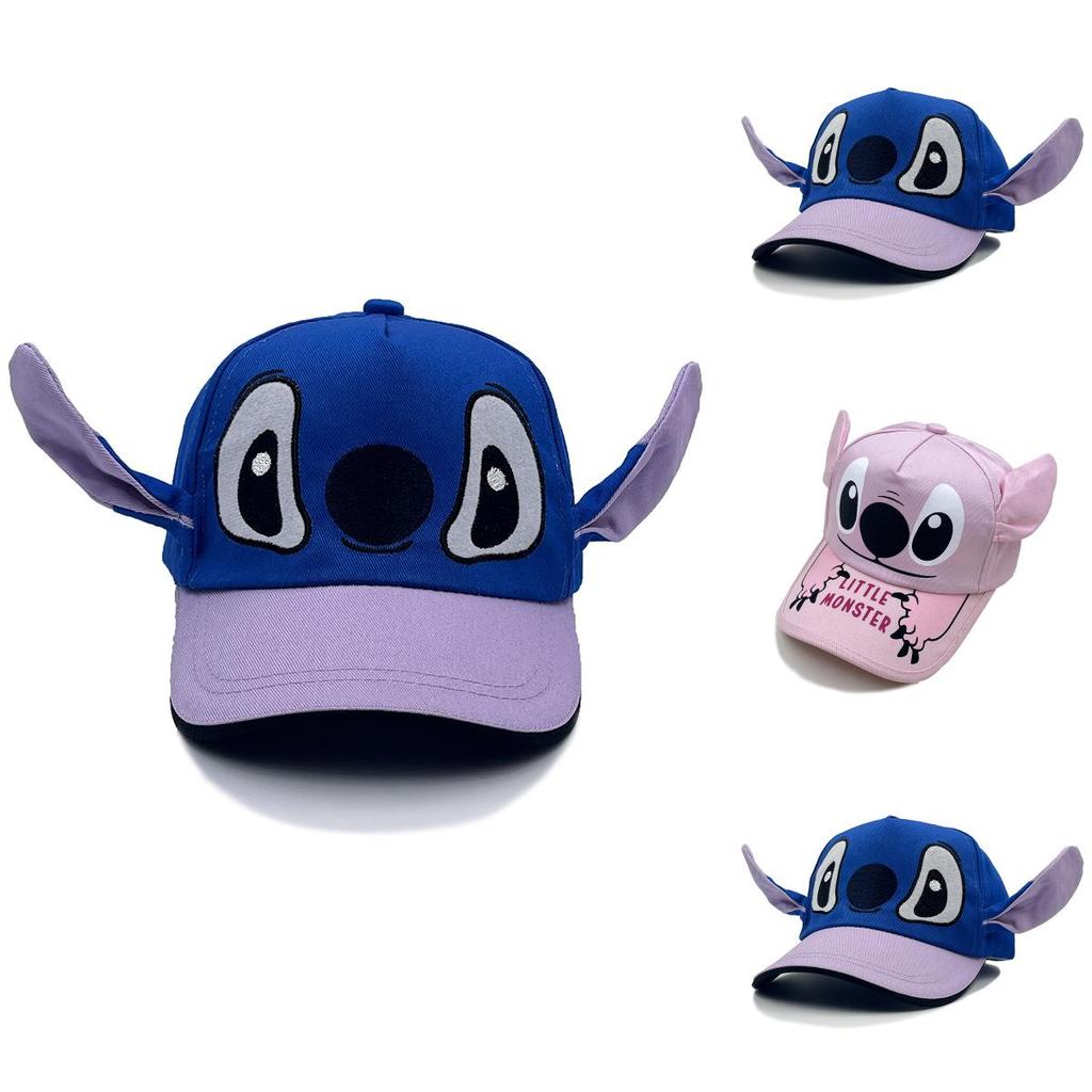 Stitch Kinder-Baseballkappe mit gestickten Ohren für Sonnenschutz und Atmungsaktivität