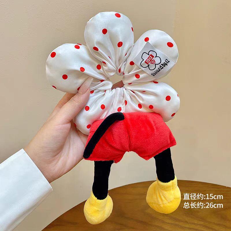 

Animation Mickey Butt Hairband Dot Pattern Flower Style Rubber Band Headwear Fashion Item Matching Headrope Peripherals Fun Gifts