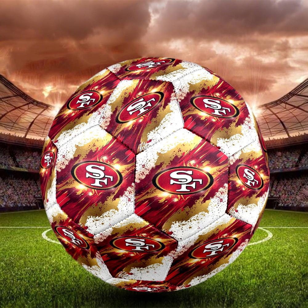 San Francisco Football Theme Size 5 Soccer Ball, Suitable for Both Indoor and Outdoor Matches, a Gift Suitable for Everyone.