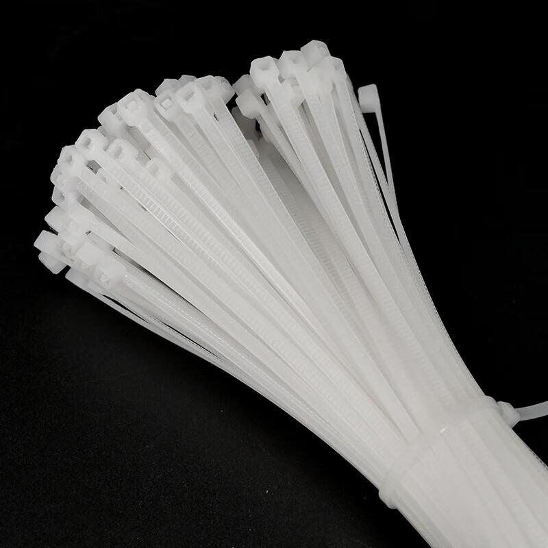 HASTYK White Nylon Self-Locking Cable Ties