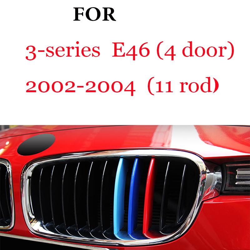3Pcs Front Grille Trim Strips For BMW Series 1 2 3 4 5 6 7 8 X1 X2 X3 X4 X5 X6 X7 Z4 E46 E90 F30 E60 E81 F20 F45 F36 F10 F48 F25 FZ7