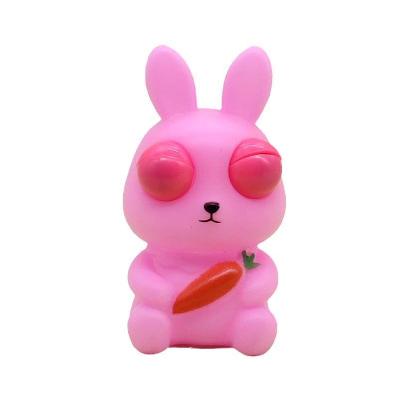 

Вылезающий из глаз кролик, игрушка для снятия стресса, сжимаемая, медленно восстанавливающая форму, детская, мягкая розовый