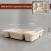 Mubaisen 1100ml 4-Compartment Disposable Takeout Containers