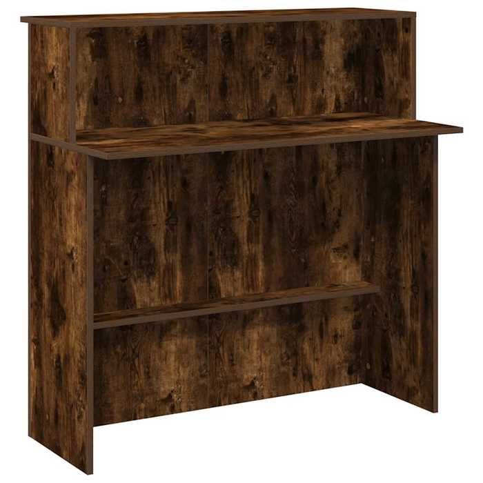 VidaXL Bureau de réception chêne fumé 100x50x103,5cm bois d'ingénierie, comptoir de réception, réception de salon, comptoir 859028
