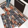American Retro Kitchen Floor Mat Set: Water-Absorbent, Stain-Resistant, Easy-Care, Customizable Logo, Two-Piece
