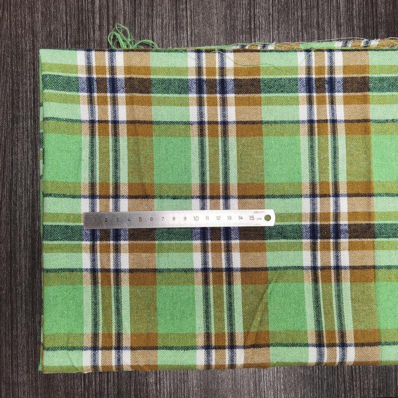 Spot Color-Woven Plaid Jacquard Fabric for Children's Autumn/Winter Brushed Polyester-Cotton Shirts