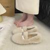 Internet Celebrity Versatile Casual Versatile Wool Slippers Women 2025 Autumn New Wear Heightened Thick-soled Lamb Wool Cotton Mop
