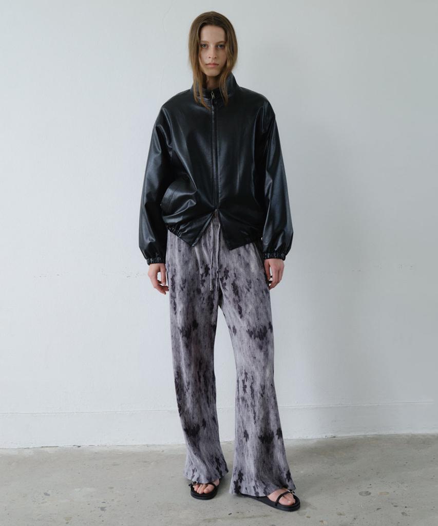 EN OR Smudge Velour Banding Pants - Gray