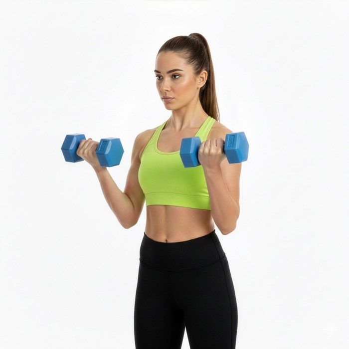 2x2.5 Kg Hexagonal Dumbbells for Fitness Exercises, Weights, Set of 2, Blue