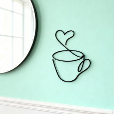 Coffee Cup Wall Art Decor Sign Stylish Home Modern Decoration Artwork for