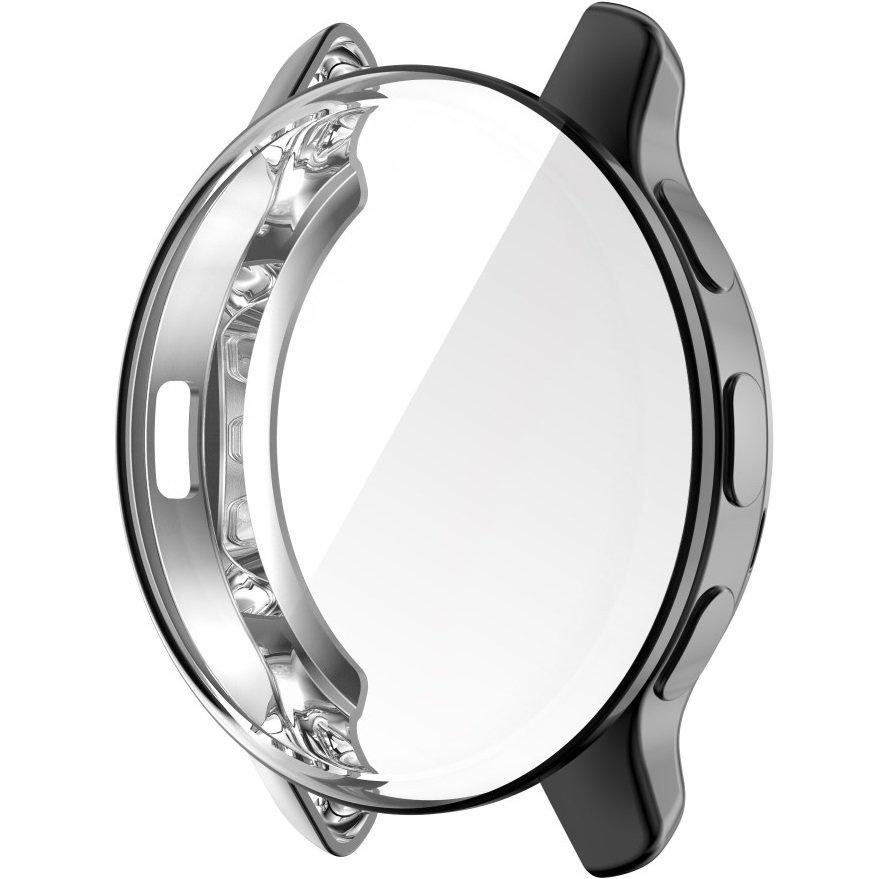 2-in-1 Case with Silicone Screen Protector for Garmin Venu 2 Plus, Black