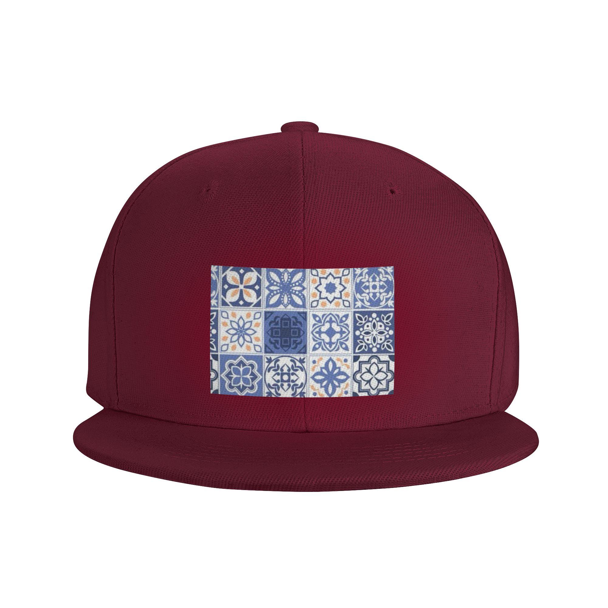 

Blue Portuguese Tile Portugal Azulejo Flower Baseball Caps Snapback Fashion Baseball Hats Casual Casquette Outdoor for Unisex One Size