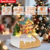 Animated Gingerbread House Christmas Decor Pre-Lit Musical Collectible Building with Rotating Figurines Indoor Holiday Display