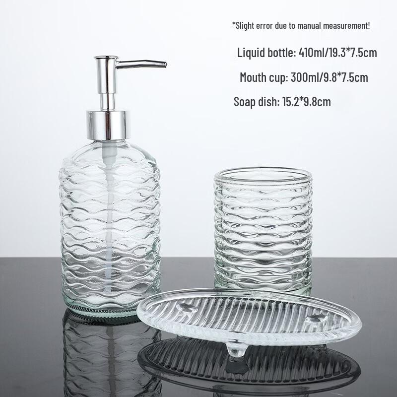 OIMG Wavy Glass Pump Bottle