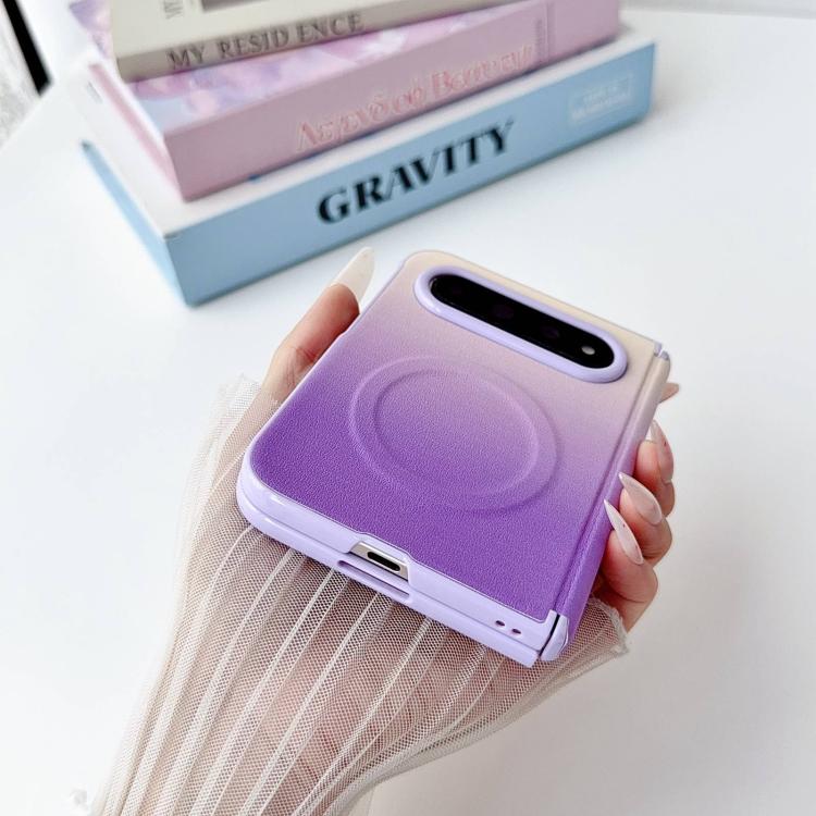 Hinge Dual Magnetic Gradient Leather Texture Phone Case