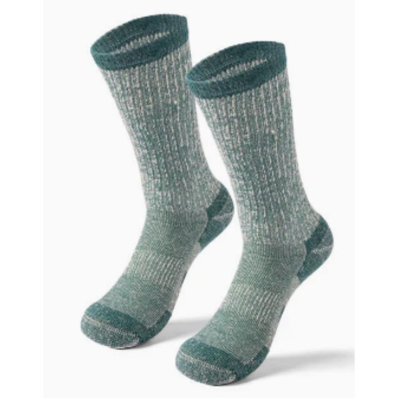 Merino Wool Mid Calf Socks Thick Terry Thermal Warm Anti Slip Anti Odor Outdoor Sports Socks Men Women Ski Mountaineering