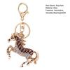 Horse-Shaped Rhinestone Keychain with Carabiner Clip Sparkling Zircon Animal Key Ring for Keys Bags Lucky Symbol for Car Home Decor