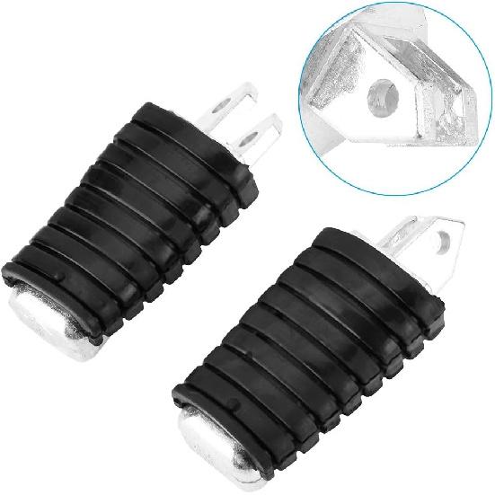 Qiilu Motorrad Fußrasten Anti-Rutsch Gummi Vordere Fußrasten Fußstütze Trittbrett für XV250 XV125 XV400 XV500 XV535 XV750 XV1100 XVS125 XVS250 XVS400