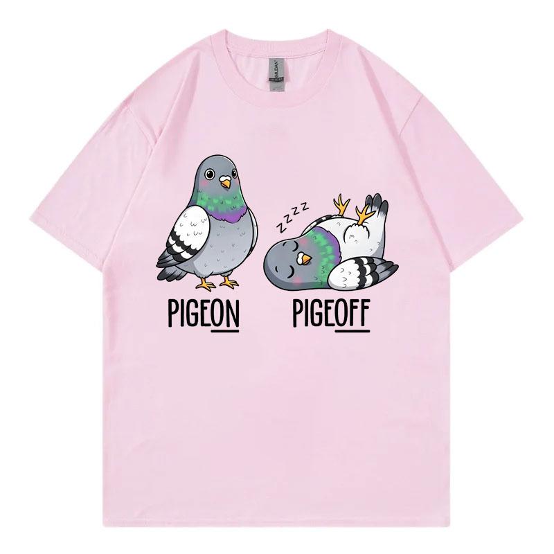 Taube An Taube Aus Lustiges Vogel Meme T-Shirt Hohe Qualität Mode Übergroßes T-Shirt Unisex Unisex Freizeit 100% Baumwolle Sommer T-Shirts