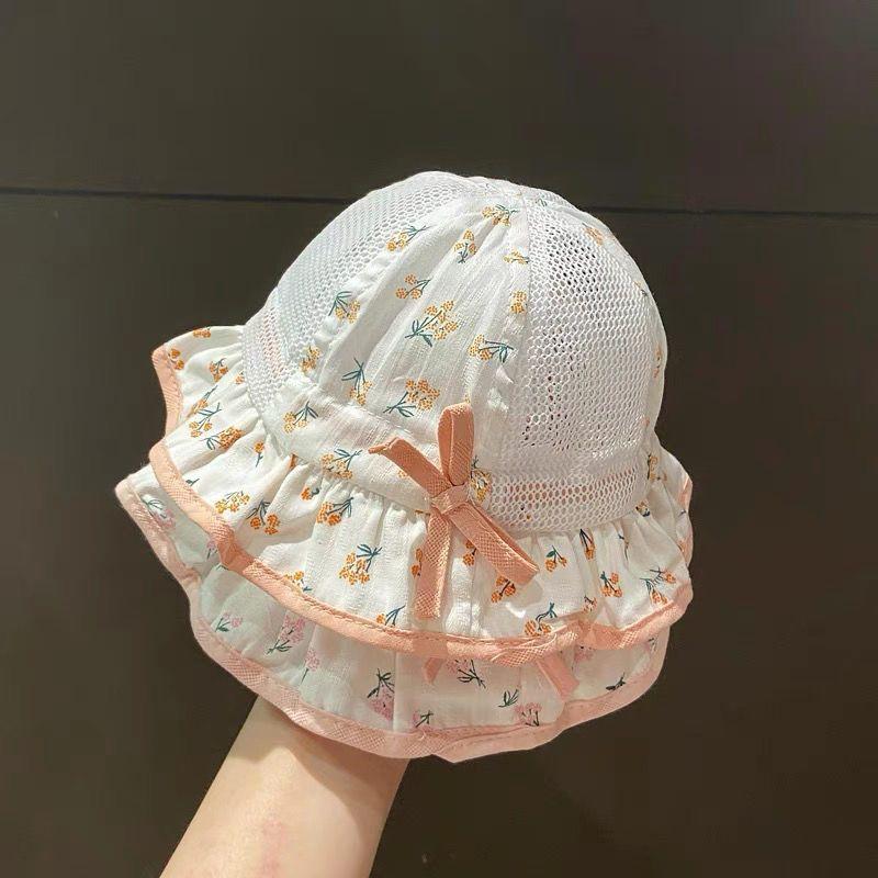 Baby Sun Hat With Breathable Cotton And Floral Design For Toddler Sun Protection