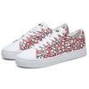 Fila Donut Leather Comfortable Low-Top Sneakers Women Sneakers White Red F12W222207FWF