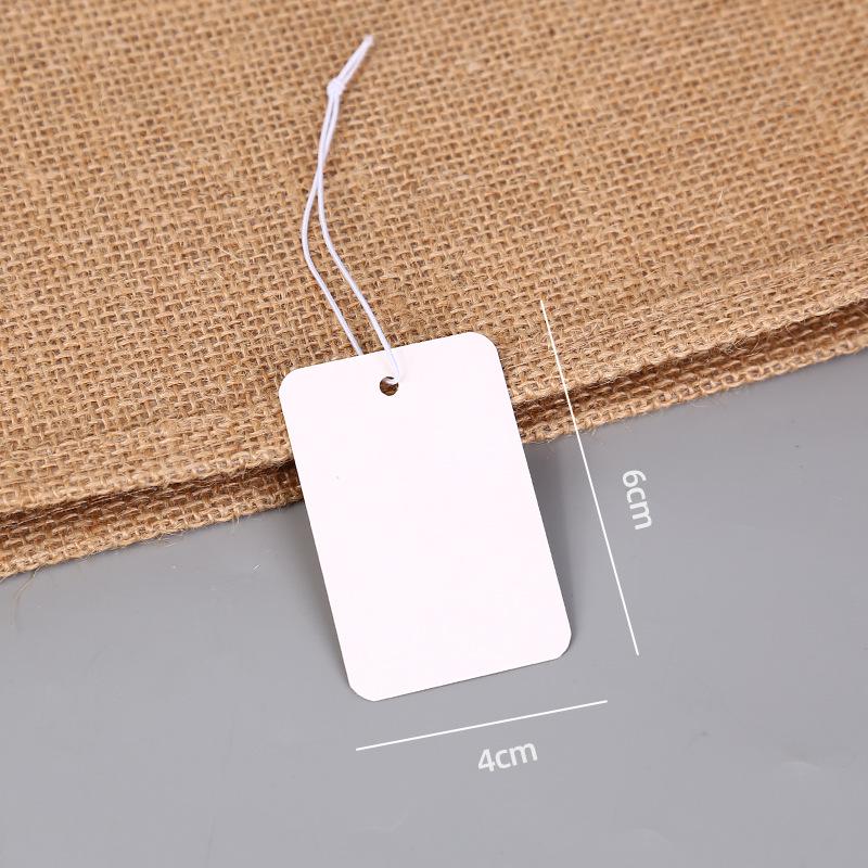 In-Stock Blank Cardboard Jewelry Tags with Elastic Rope for Clothing Accessories