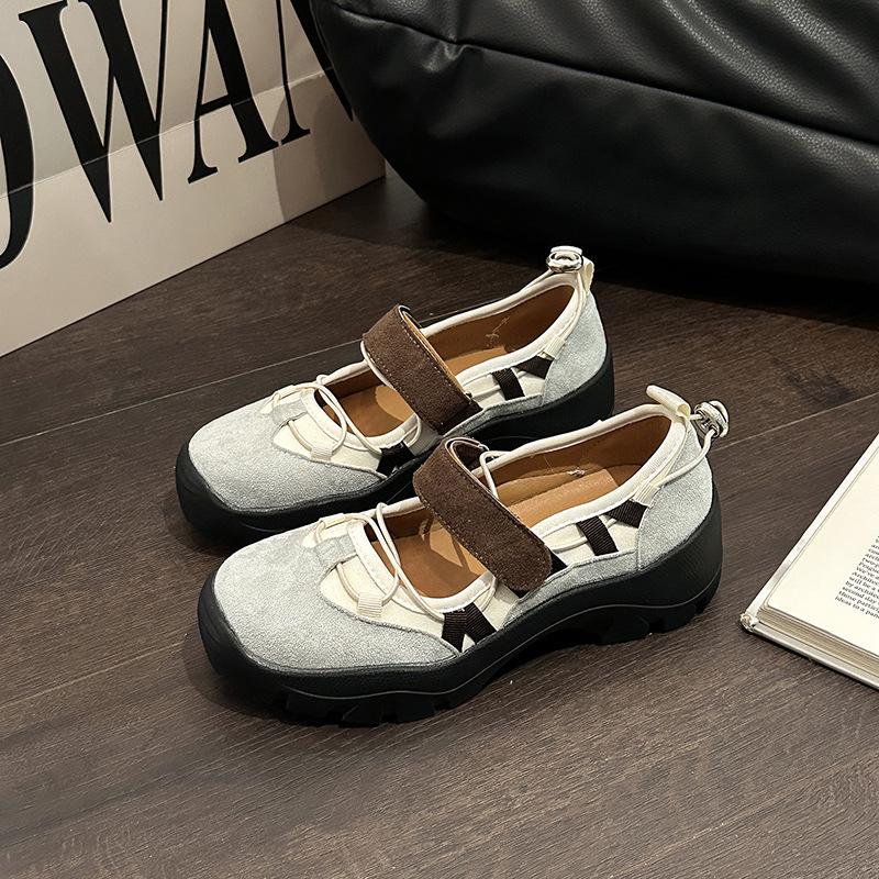 Mary Jane single shoes retro casual platform Velcro sneakers sweet cool girls spring and summer new fashion