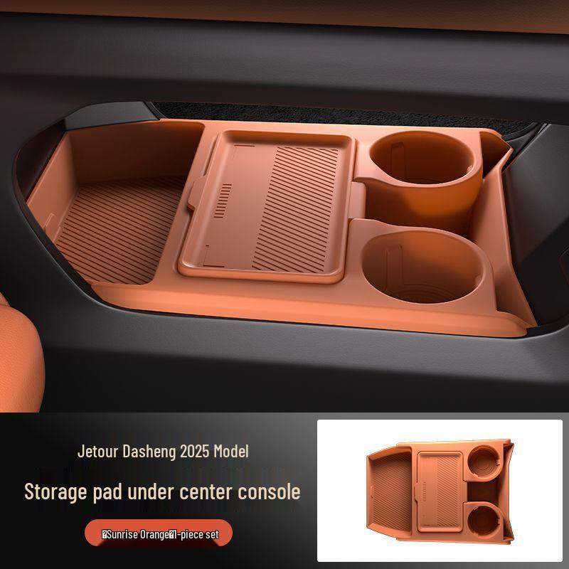 Compatible with 25 Jetour Dasheng Models: Silicone Car Console Organizer Storage Box.