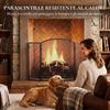 Fireplace Spark Guard Foldable 3-Panel, 133x1x77 cm, Black