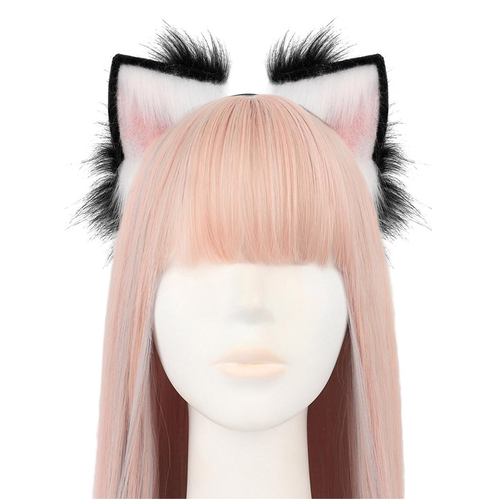Cosplay Foxes Ear Headband Woman Students Carnivals Anime Character Hairband Cat Ear Headbands Plush Christmas Hair Hoop