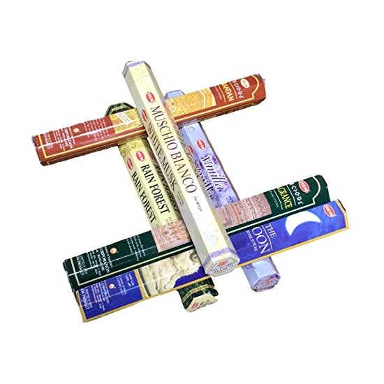 HEM Indian Incense 6-Variety Assorted Set, 6 Boxes