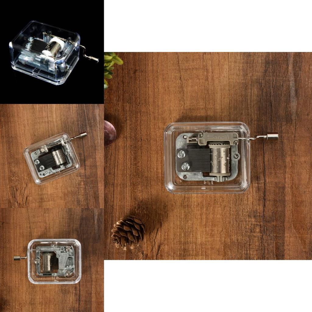 Acrylic Hand Crank Music Box Craft Diy Toy For Creative Gift Giving Students