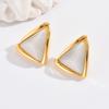 Fashionable Geometric Design, Stylish Earrings, High-end Triangular Cat Eye Earrings