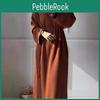 Size Womens Plus New Autumn Loose Casual Tie Round Neck Long Sleeve Knitted Dress