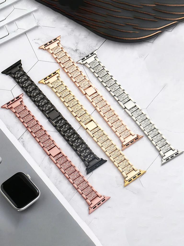 Bling Diamond Strap For Applen Watch Band 38mm 40mm 41mm 42mm 44mm 45mm 49mmS10 42mm46mm  Metal Belt For Iwatch S10 9 8 7 6 5 4 3 2 SE Women Bracelet