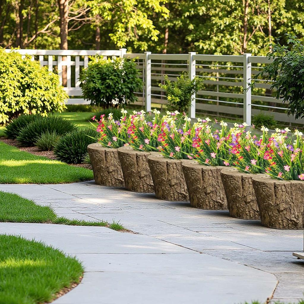 12PCS Artificial Daisy Flowers, Plastic Fake Flowers for Home Indoor Outside Garden Patio Window Porch Farmhouse Decor, Outside