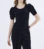 Double Standard Clothing Essential Micro Z Pile Black Top, 2508-120-253, Women's,