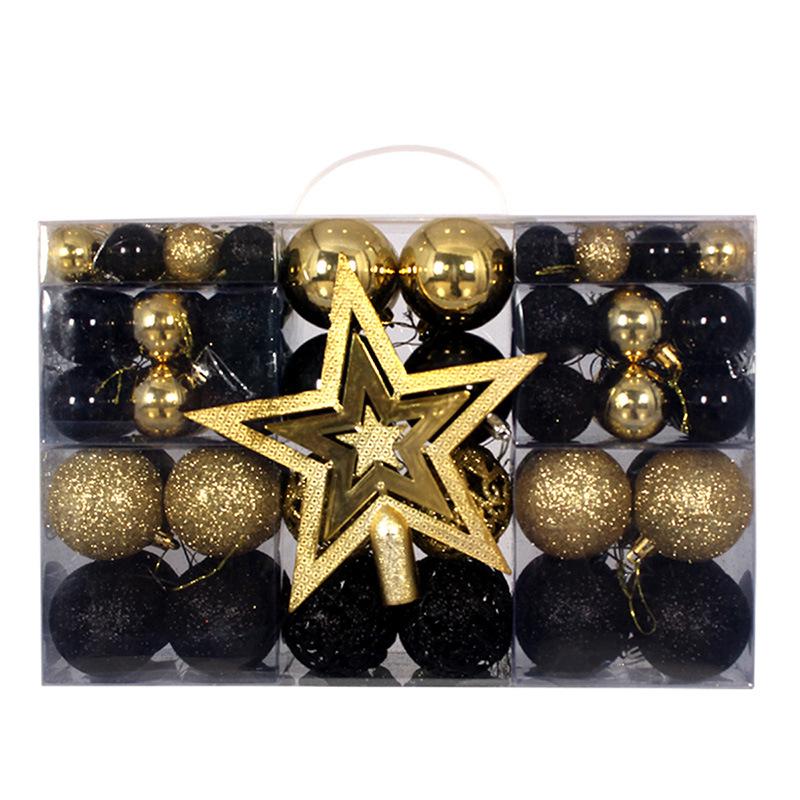 101-Piece Christmas Star Ornament Set: Electroplated Plastic Balls