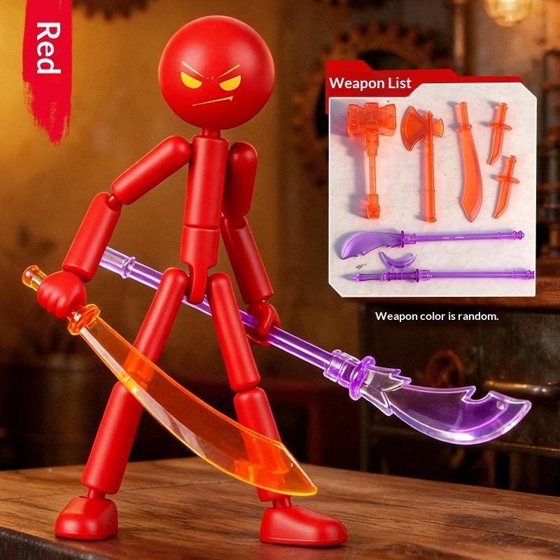 1Pc Rage Stickman Action Figure New Highly Articulated DIY Model Kit with Multiple Joints Collectible Poseable Toy for Creative Display
